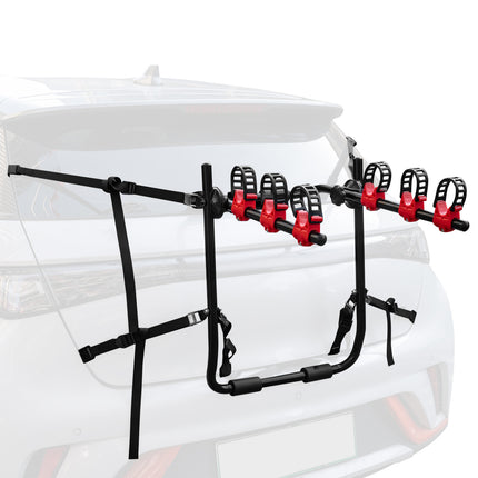 Superbuy Trunk Mount 3-Bike Rack with Anti-Sway Straps & Soft Padding for SUV