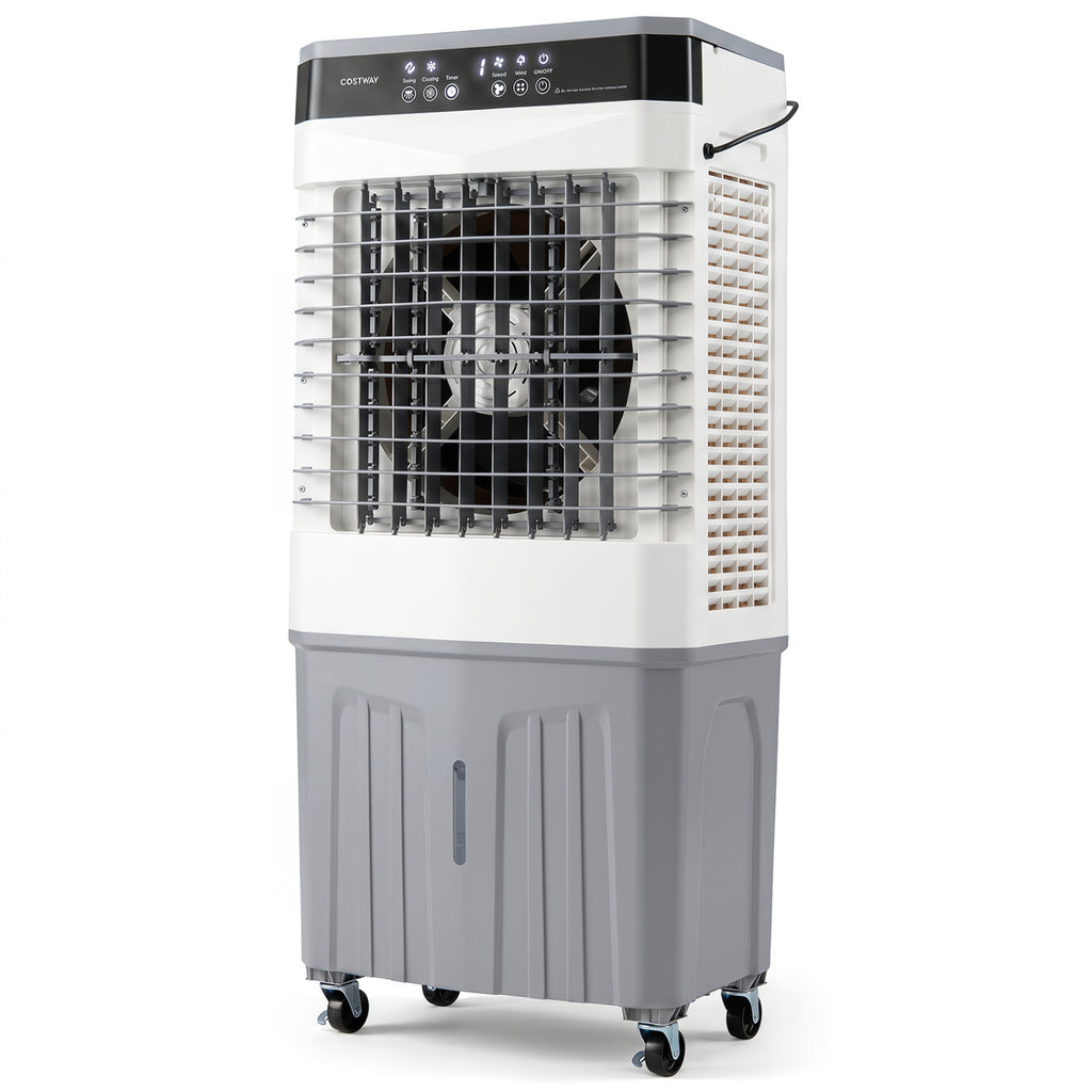 Swamp Cooler 2100 CFM 3-in-1 Evaporative Air Cooler with 7.2 Gal Water Tank-White