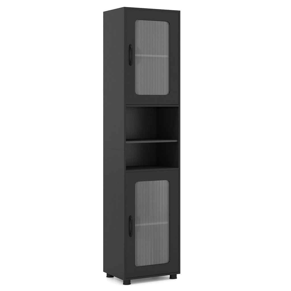 Tall Bathroom Storage Cabinet 67 Inches Freestanding Storage Organizer-Black