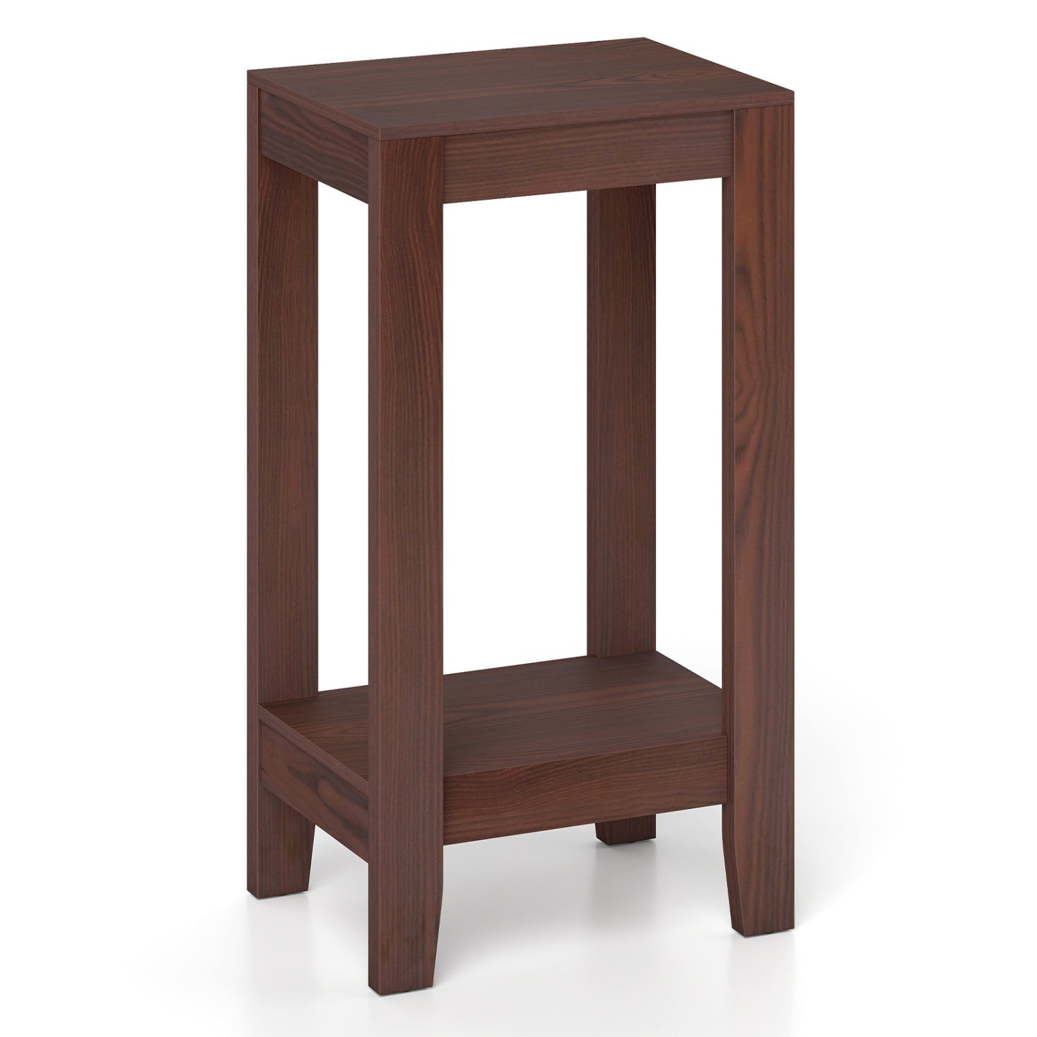 Tall Wooden Sofa End Table Side Table