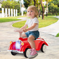 Toddler Ride on Toy Classic Sliding Car with Horn and LED Headlight-Red