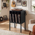 Turntable Record Player Stand with Power Outlets-Black