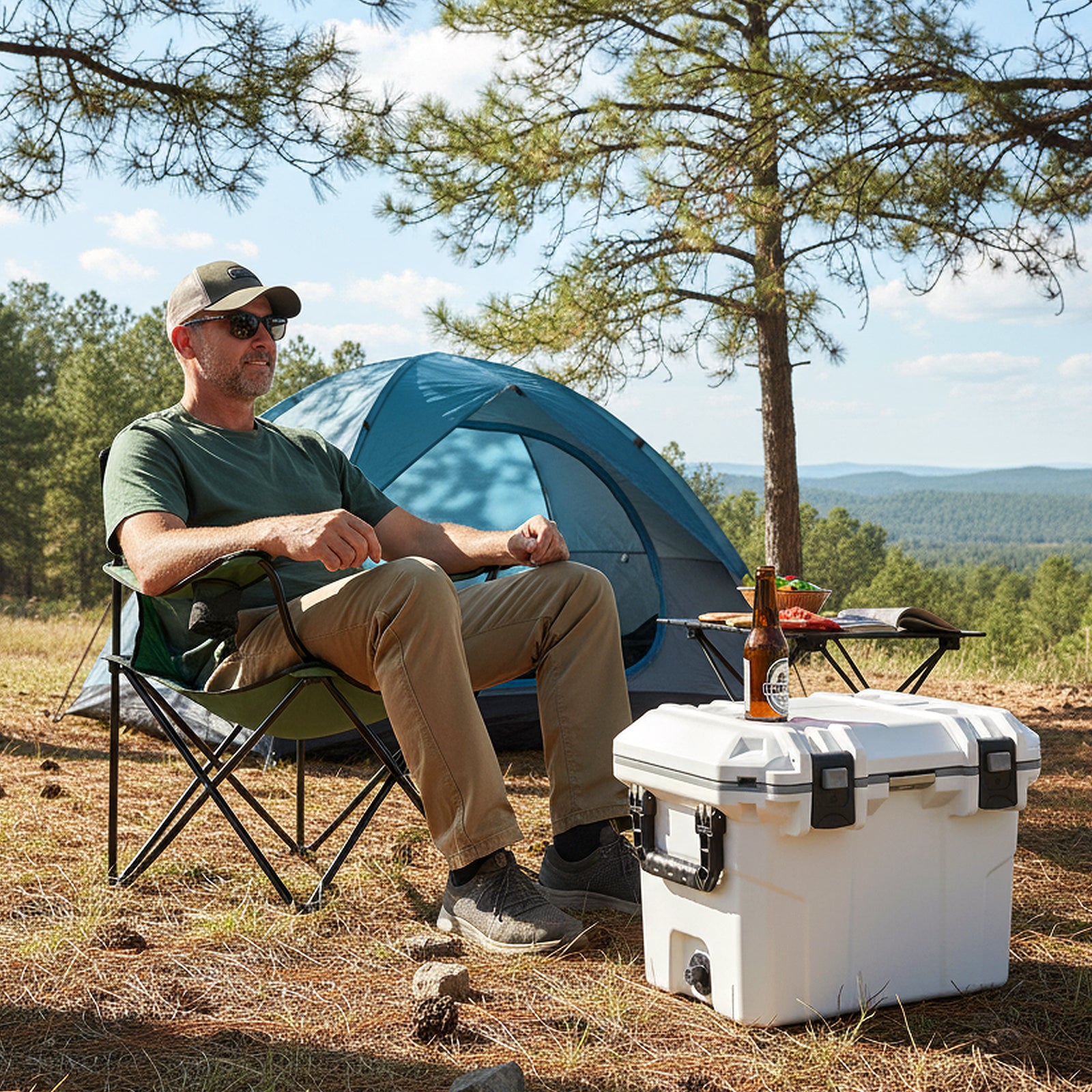 Glacière rigide Ultra-Légère Moulée par Injection 5 QT - Blanche
