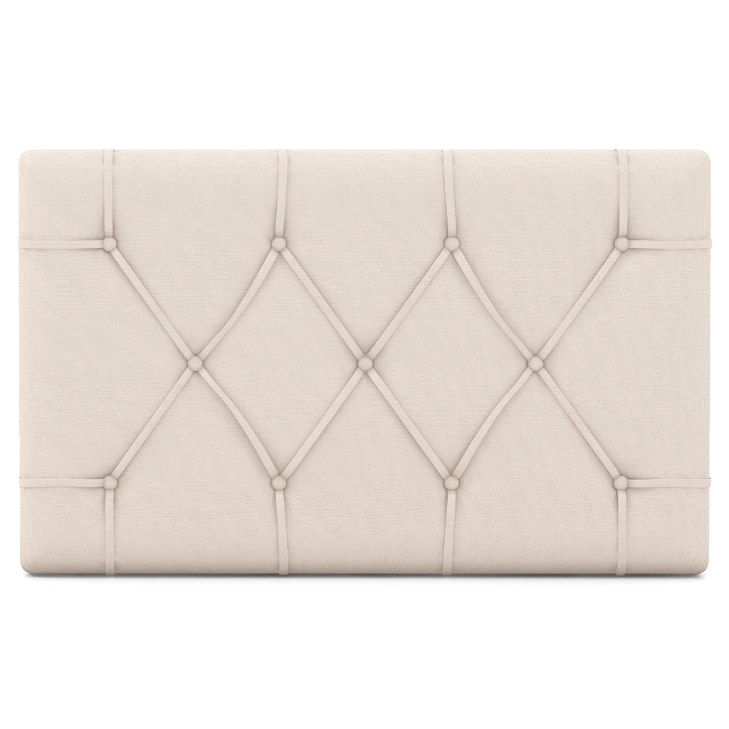 Upholstered Headboard for Twin Size Bed with Fabric Upholstery-Beige