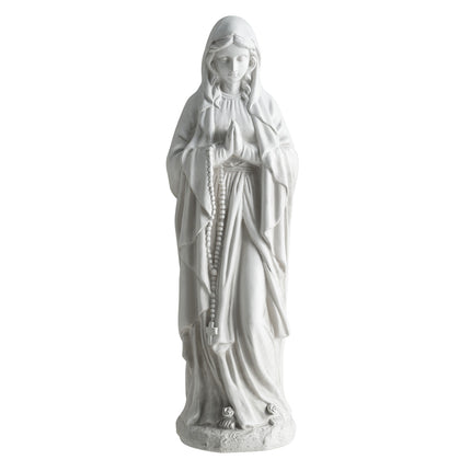 Virgin Mary Statue 29.5 inch Tall Outdoor Religious Sculpture-Gray
