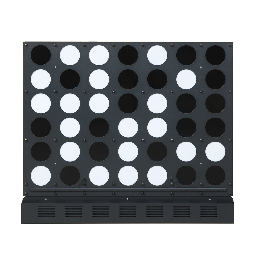 Wall-mounted Jumbo 4-in-a-Row Game with Acrylic Discs-Black
