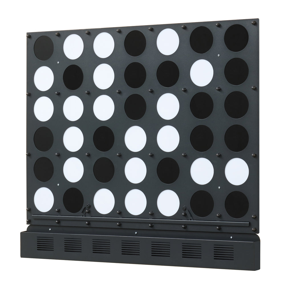 Wall-mounted Jumbo 4-in-a-Row Game with Acrylic Discs-Black