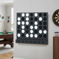 Wall-mounted Jumbo 4-in-a-Row Game with Acrylic Discs-Black