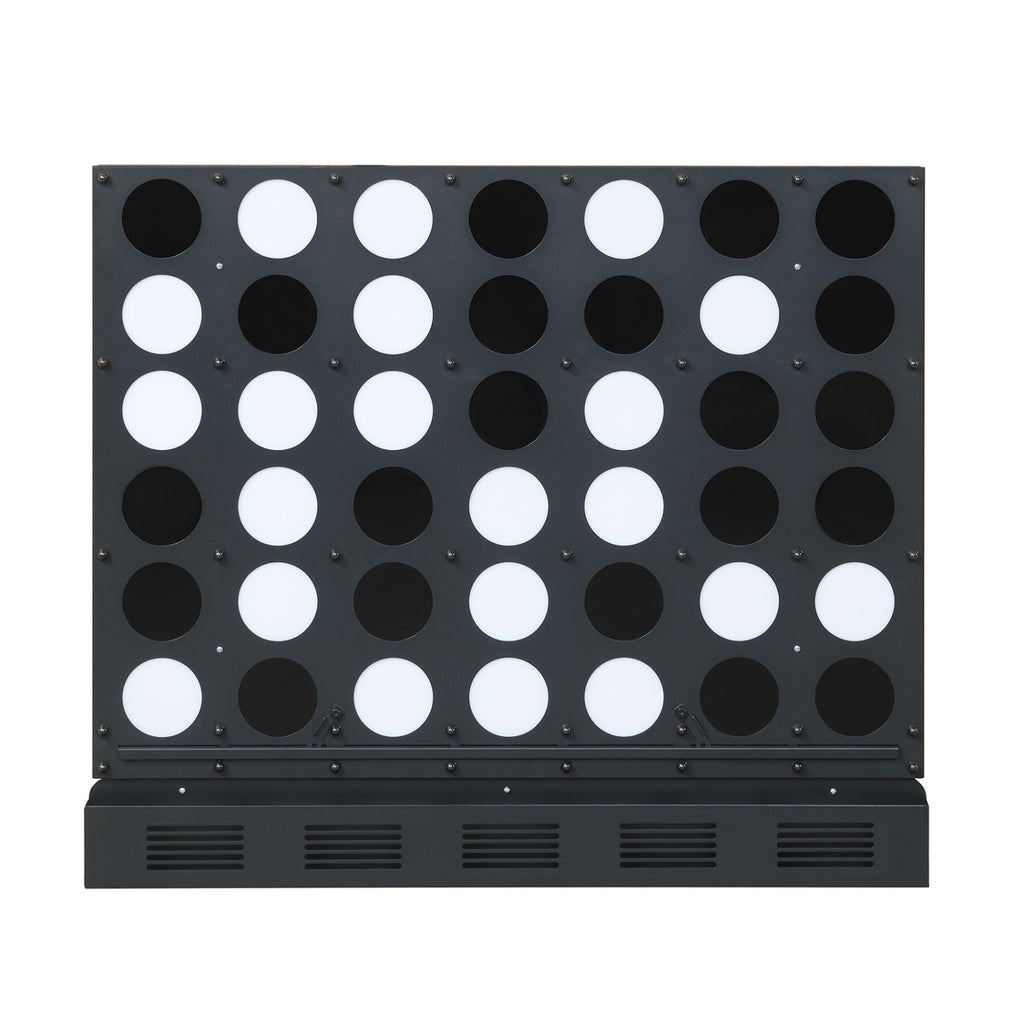 Wall-mounted Metal Connect-4 Game with Acrylic Discs-Black