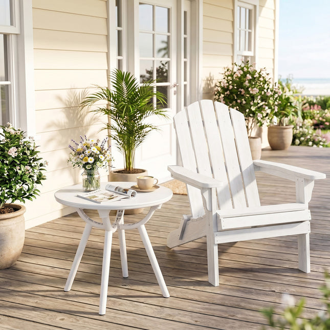Weather-Resistant Circular Small End Table for Poolside and Balcony-1 Piece