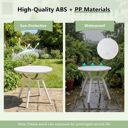 Weather-Resistant Circular Small End Table for Poolside and Balcony-1 Piece