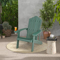 Chaise Adirondack d'extérieur en HIPS résistant aux intempéries avec porte-gobelet - Verte