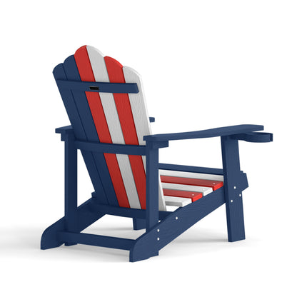 Weather Resistant HIPS Outdoor Adirondack Chair with Cup Holder-Colorful