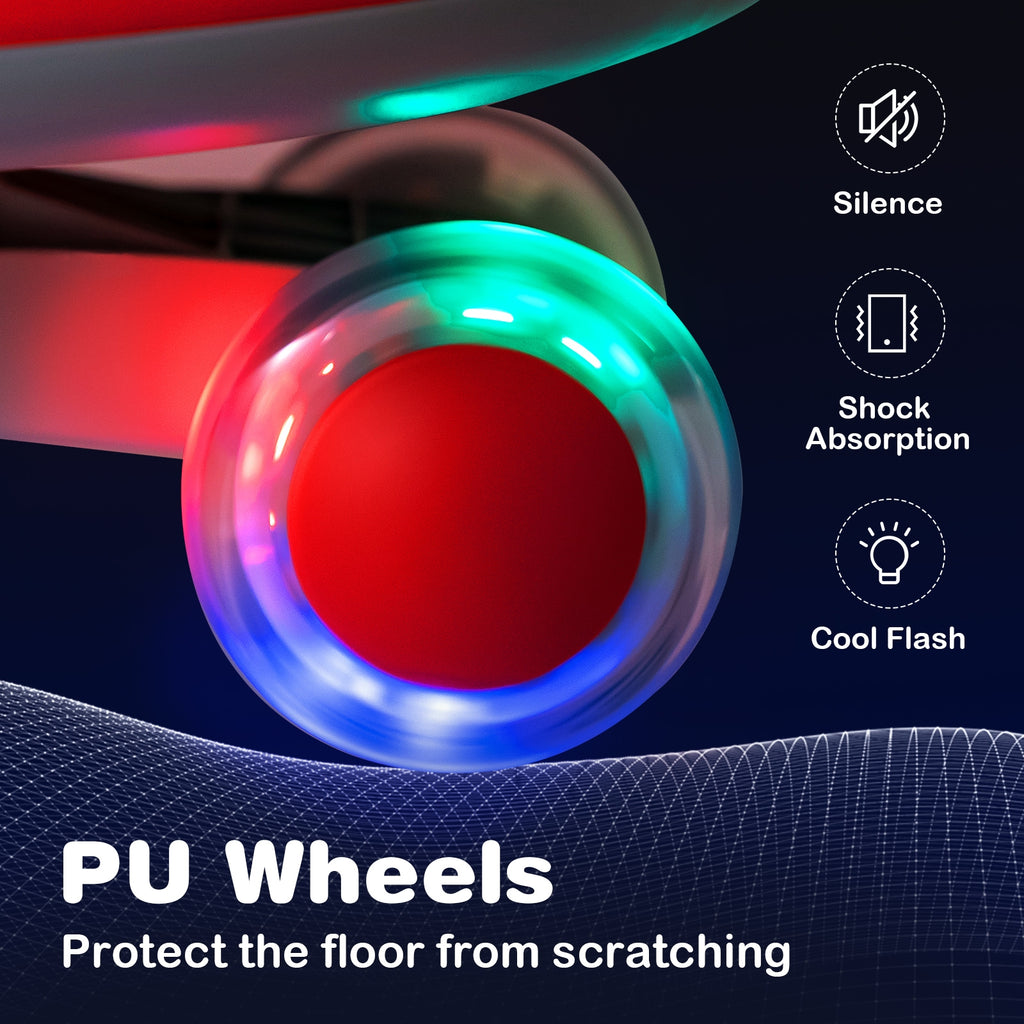 Wiggle Car Ride-on Toy with Flashing Wheels-Red