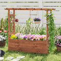 Jardinière surélevée en bois avec toit suspendu - Orange