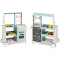 Wooden Kitchen Playset with Cookware Accessories for Kids