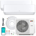 X-Pro 35000 BTU 2 Zone 22.5 SEER2 Mini Split AC with Heat Pump-18K + 18K