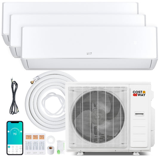 X-Pro 35000 BTU 3 Zone 22.5 SEER2 Mini Split AC with Heat Pump-9K + 9K + 24K