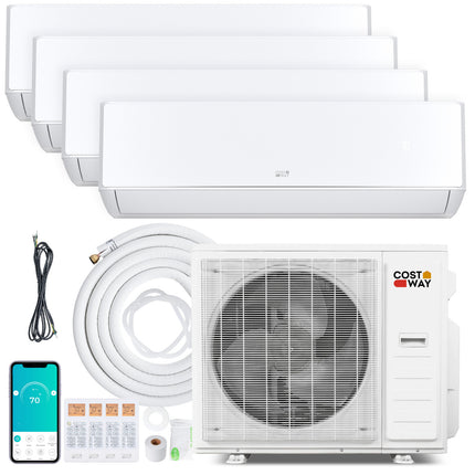 X-Pro 35000 BTU 4 Zone 22.5 SEER2 Mini Split AC with Heat Pump-9K + 9K + 12K + 12K