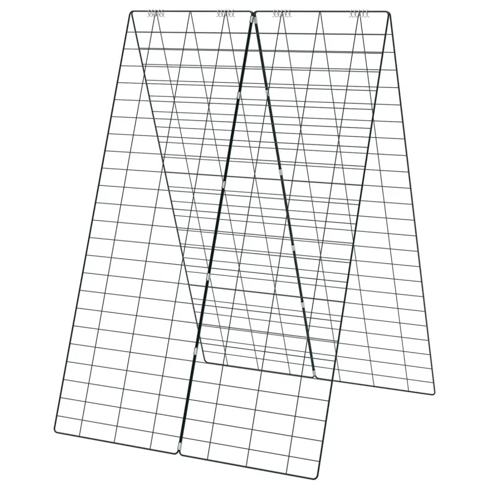 A-Frame Garden Trellis for Climbing Plant with Ground Stake and Cable Tie-Green - Green - Plant Supports