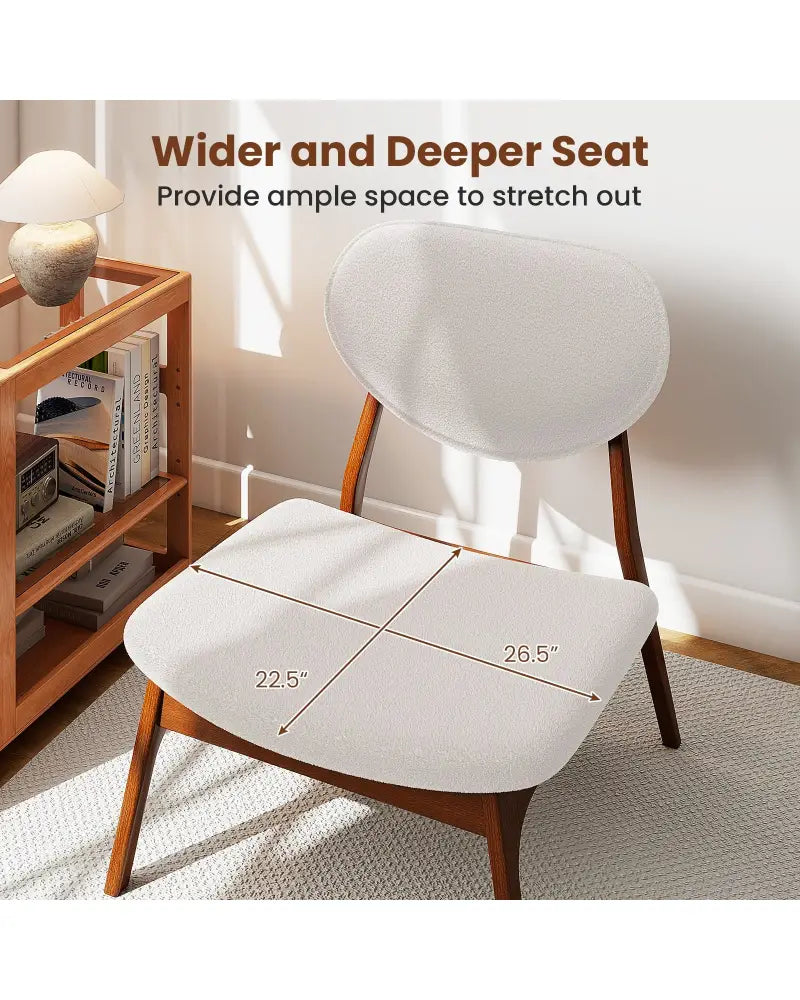 Accent Chairs Set of 2 with Side Table and Solid Wood Frame-Beige - Beige - Accent Chairs