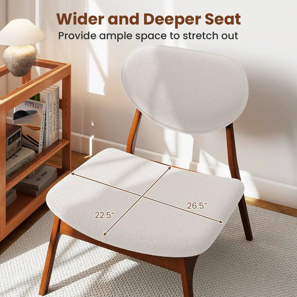 Accent Chairs Set of 2 with Side Table and Solid Wood Frame-Beige - Beige - Accent Chairs