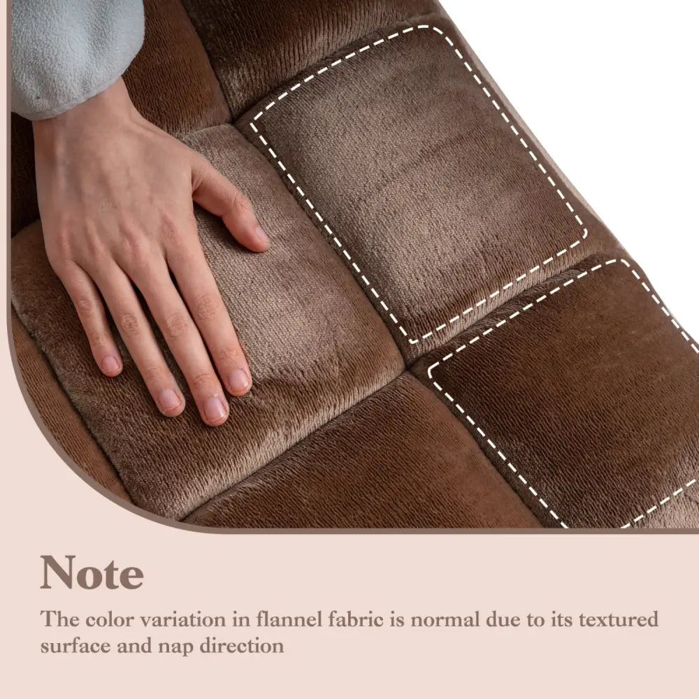 Adjustable 14-position Cushioned Floor Chair-Coffee - Brown - Floor Chairs