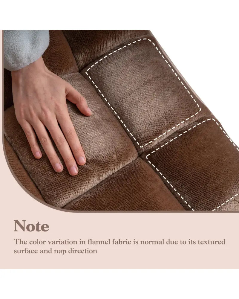 Adjustable 14-position Cushioned Floor Chair-Coffee - Brown - Floor Chairs