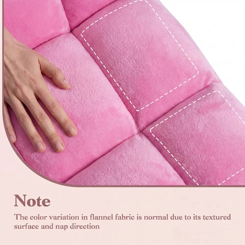 Adjustable 14-position Cushioned Floor Chair-Pink - Pink - Floor Chairs