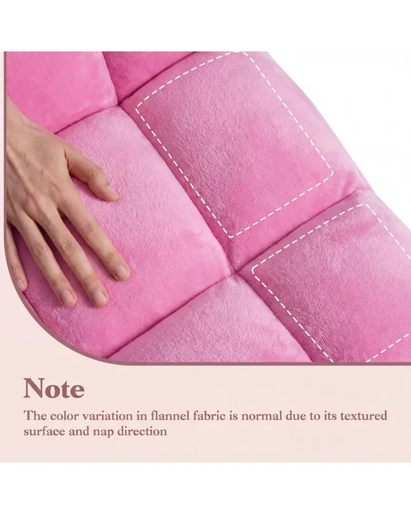 Adjustable 14-position Cushioned Floor Chair-Pink - Pink - Floor Chairs
