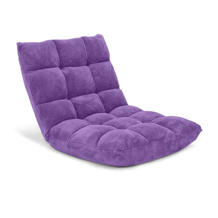 Adjustable 14-position Cushioned Floor Chair-Purple - Purple - Floor Chairs