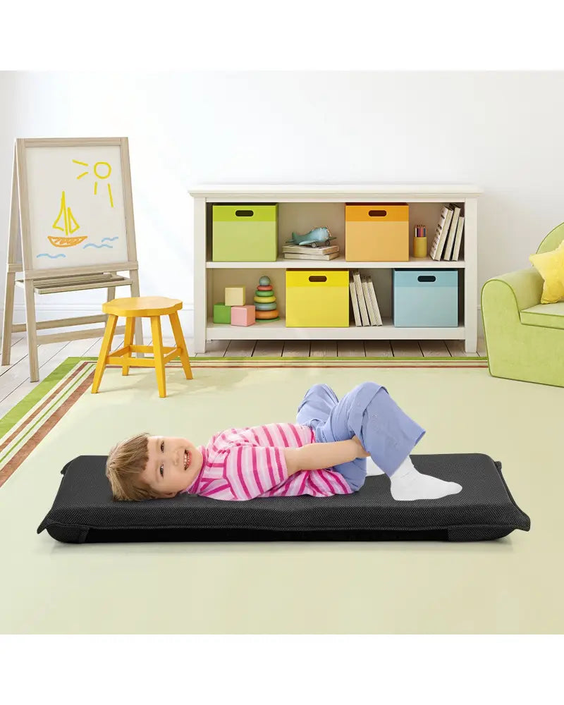 Adjustable 6 Positions Folding Lazy Man Sofa Chair Floor Chair-Black - Black - Floor Chairs