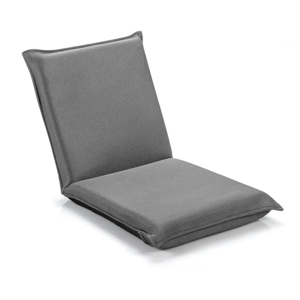 Adjustable 6 positions Folding Lazy Man Sofa Chair Floor Chair-Gray - Gray - Floor Chairs