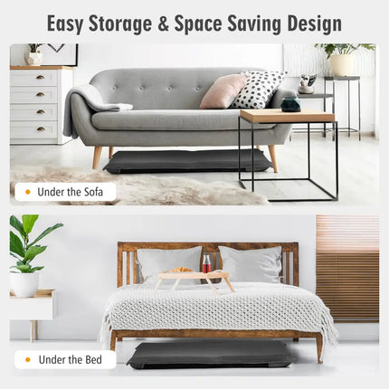 Adjustable 6 positions Folding Lazy Man Sofa Chair Floor Chair-Gray - Gray - Floor Chairs