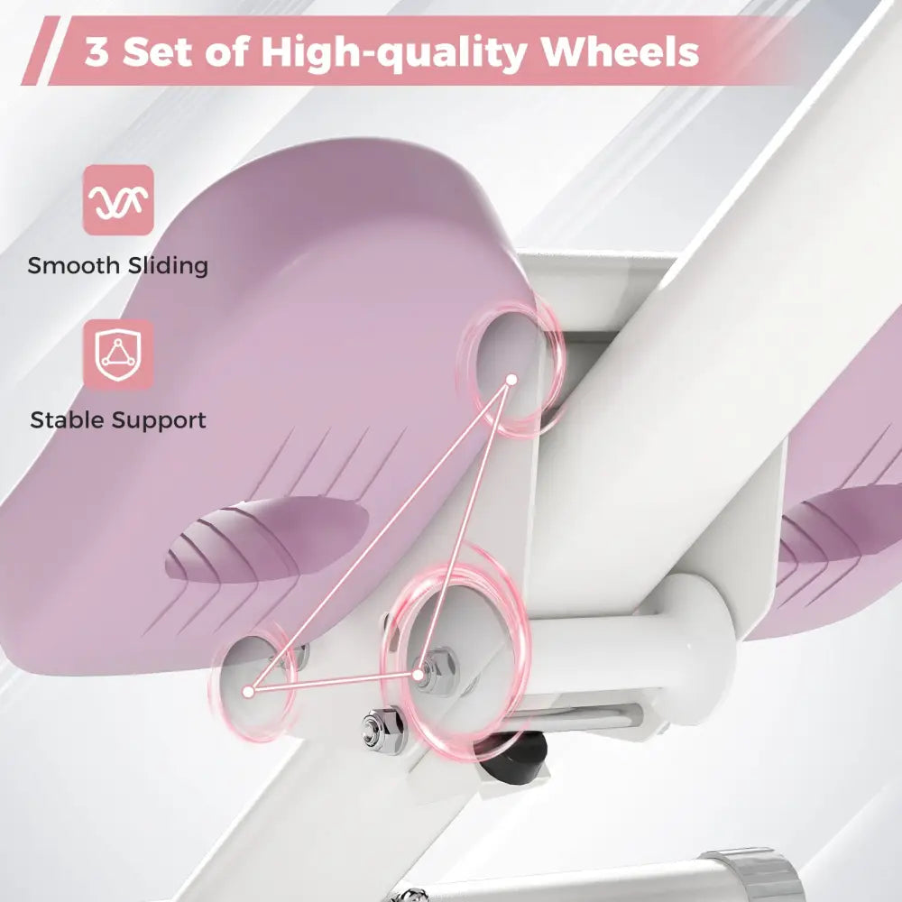 Adjustable Abdominal Trainer Ab Workout Machine Foldable Ab Cruncher-White - White - Rowing Machines