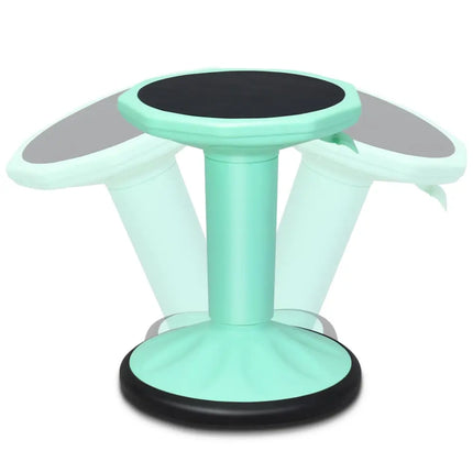 Adjustable Active Learning Stool Sitting Home Office Wobble Chair with Cushion Seat -Green - Green - Kneeling Chairs