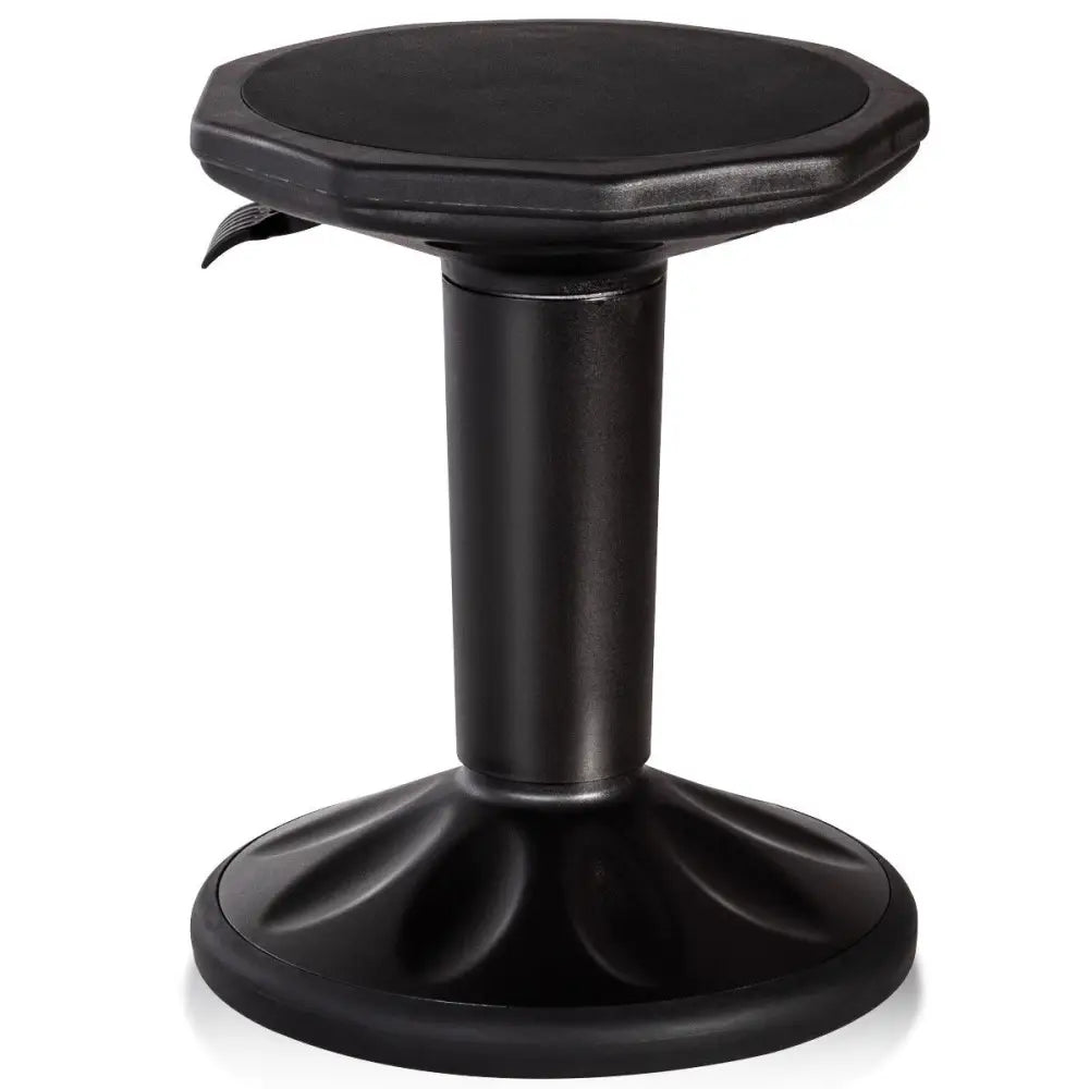 Adjustable Active Learning Stool Sitting Home Office Wobble Chair with Cushion Seat -Black - Black - Kneeling Chairs