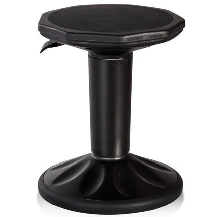 Adjustable Active Learning Stool Sitting Home Office Wobble Chair with Cushion Seat -Black - Black - Kneeling Chairs