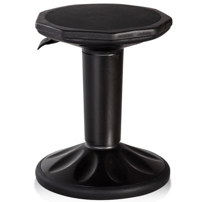 Adjustable Active Learning Stool Sitting Home Office Wobble Chair with Cushion Seat -Black - Black - Kneeling Chairs