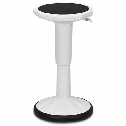 Adjustable Active Learning Stool Sitting Home Office Wobble Chair with Cushion Seat-White - White - Kneeling Chairs