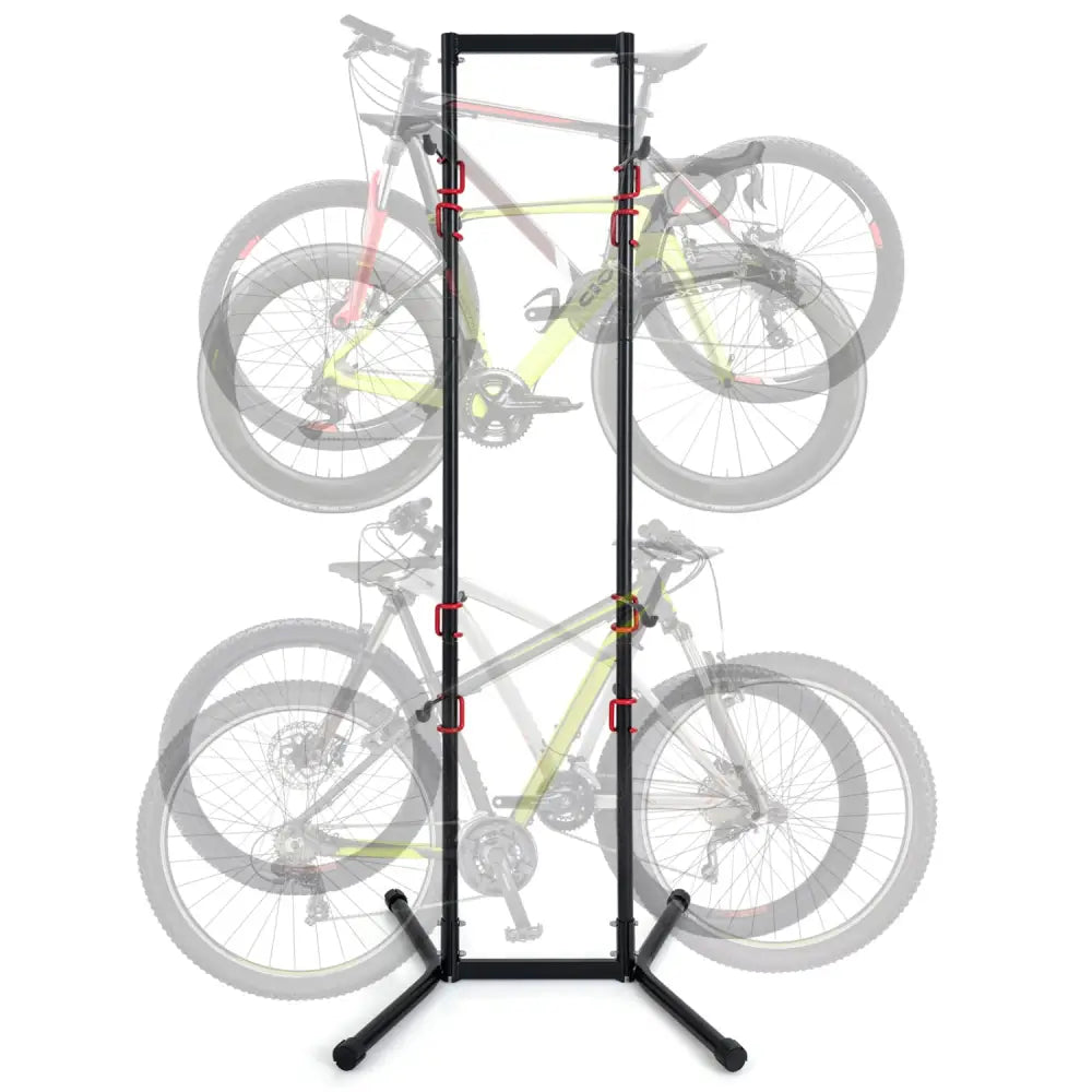 Adjustable Bike Storage Rack with Vertical Stand for 4 Bikes and Garage - Garages