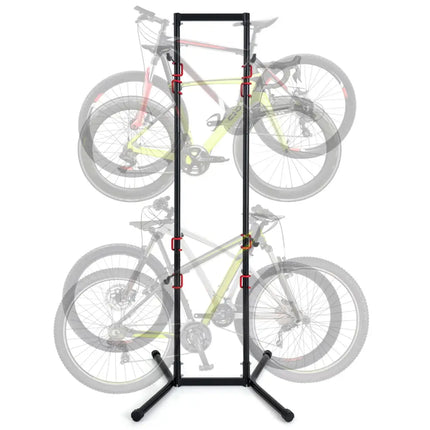 Adjustable Bike Storage Rack with Vertical Stand for 4 Bikes and Garage - Garages
