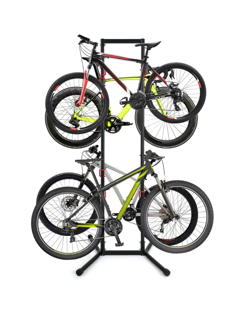Adjustable Bike Storage Rack with Vertical Stand for 4 Bikes and Garage - Garages