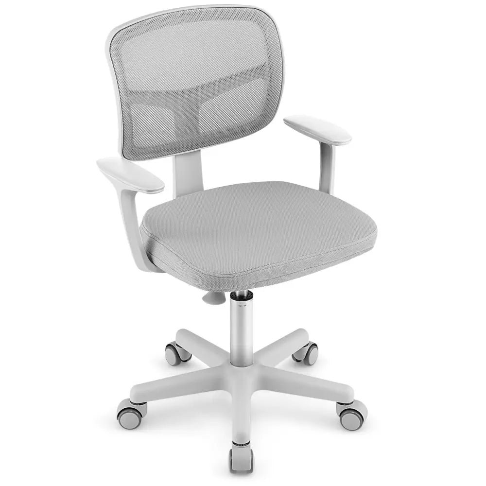 Adjustable Desk Chair with 5 Rolling Casters for Kids-Gray - Gray - Kids Chairs & Seating
