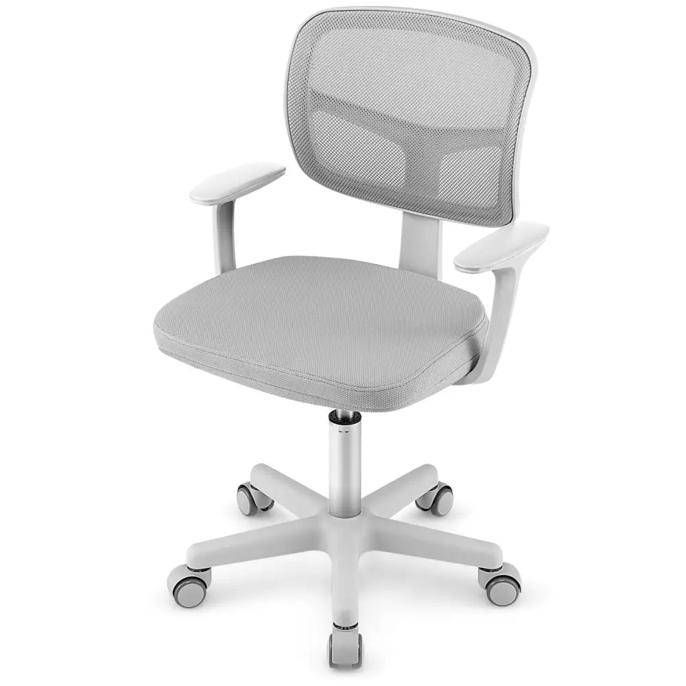 Adjustable Desk Chair with 5 Rolling Casters for Kids-Gray - Gray - Kids Chairs & Seating