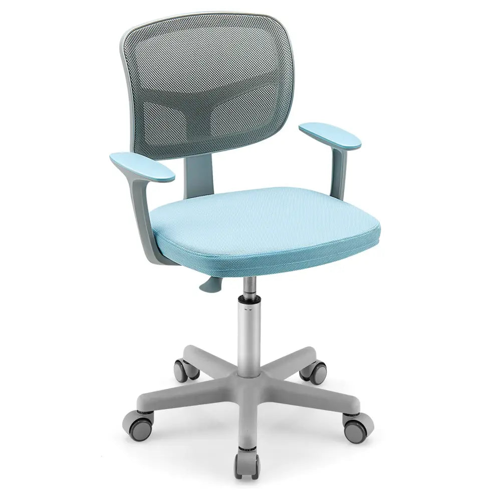 Adjustable Desk Chair with Auto Brake Casters for Kids-Blue - Blue - Kids Chairs & Seating