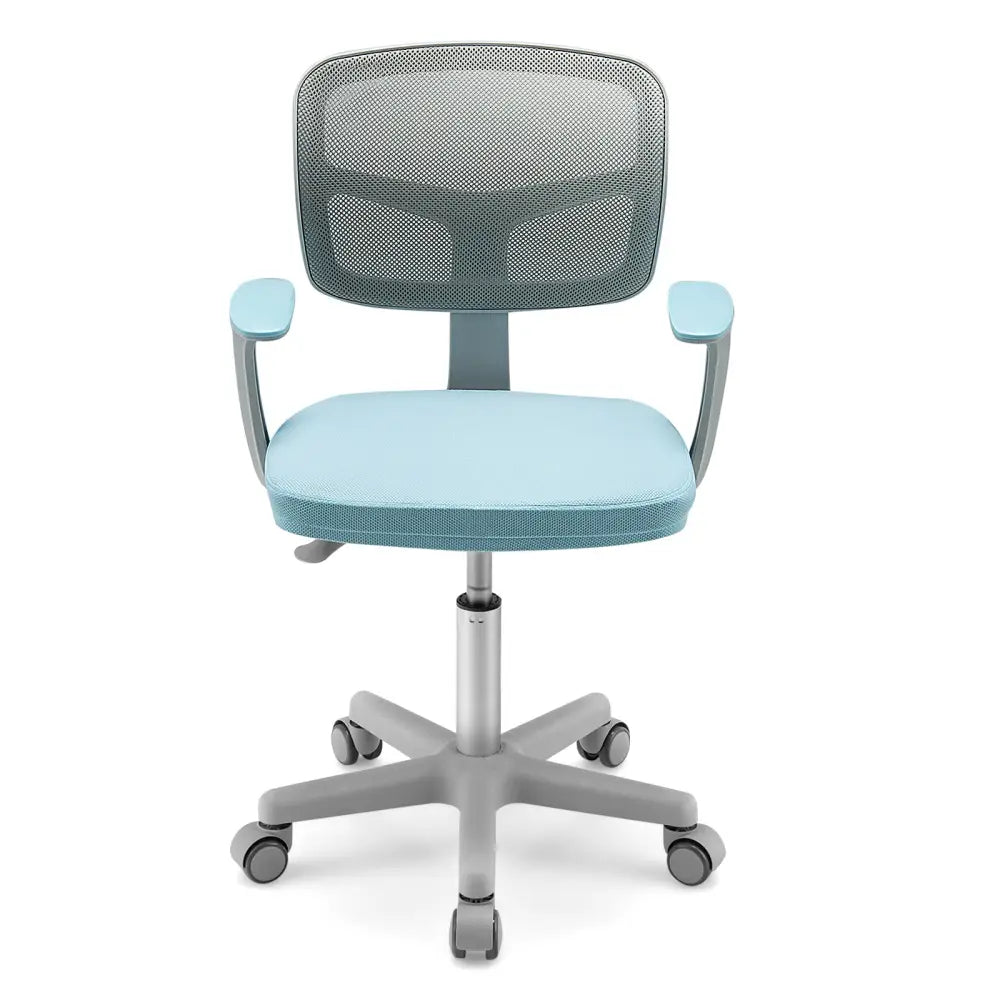 Adjustable Desk Chair with Auto Brake Casters for Kids-Blue - Blue - Kids Chairs & Seating