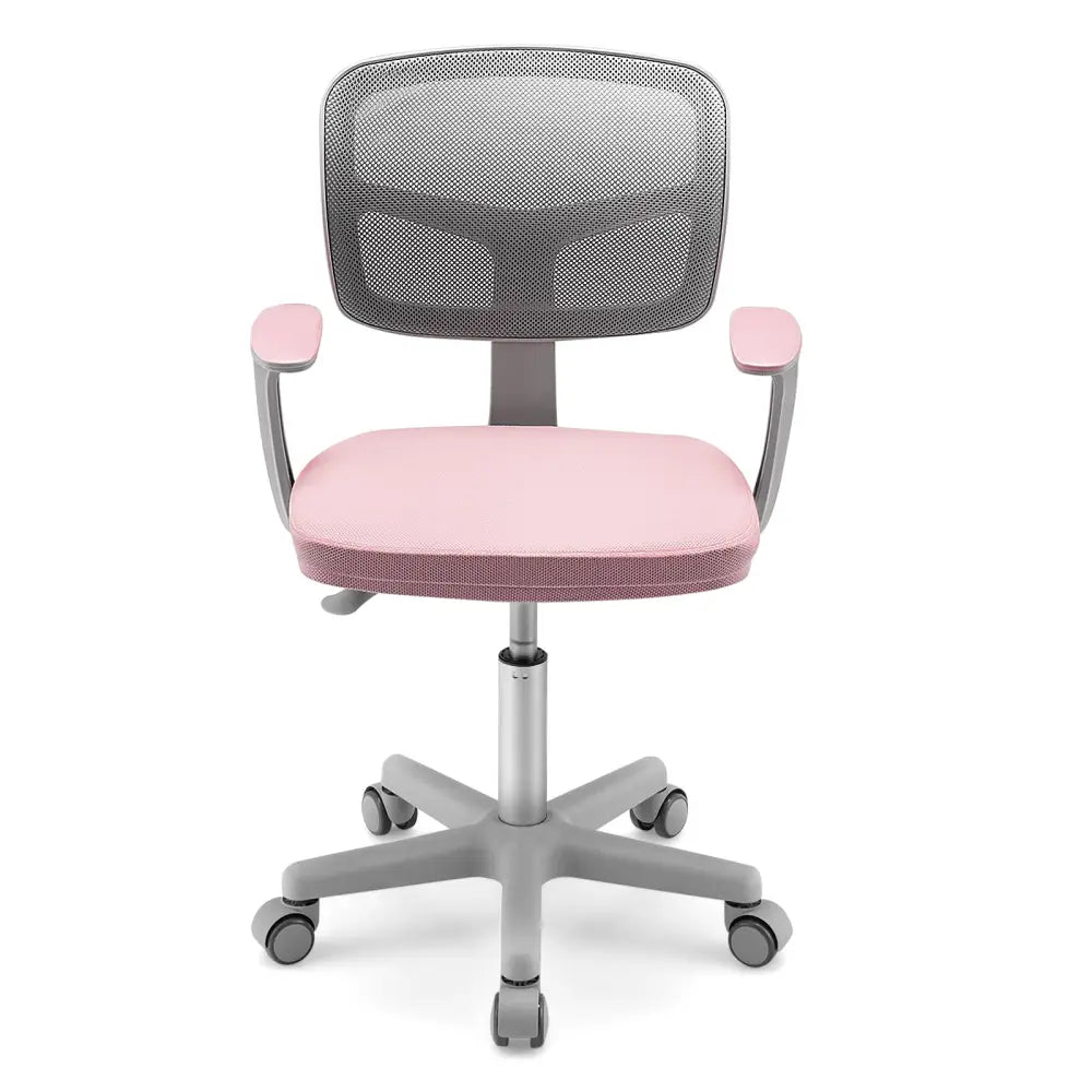 Adjustable Desk Chair with Auto Brake Casters for Kids-Pink - Pink - Kids Chairs & Seating