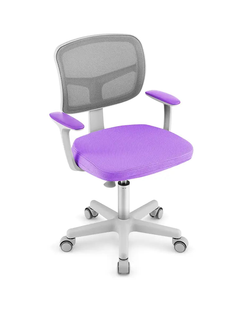 Adjustable Desk Chair with Auto Brake Casters for Kids-Purple - Purple - Kids Chairs & Seating