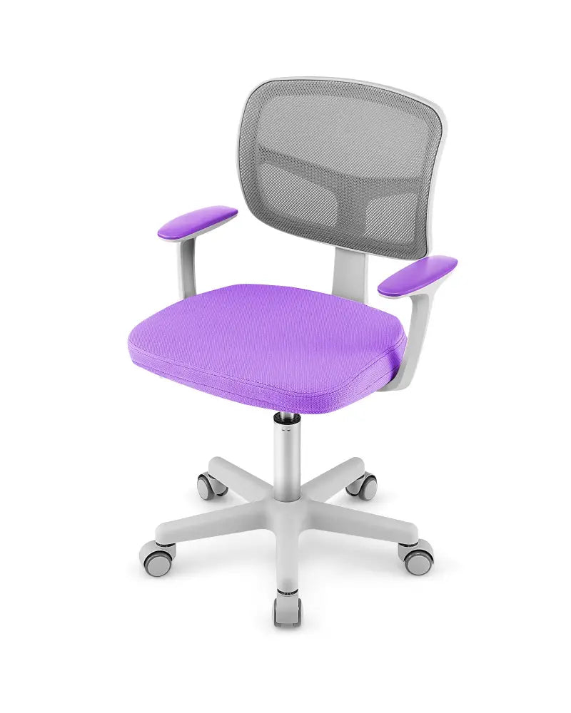 Adjustable Desk Chair with Auto Brake Casters for Kids-Purple - Purple - Kids Chairs & Seating